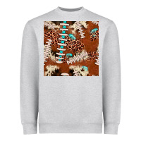 Heather Grey football leopard gemstone seamless pattern Heavyweight Sweatshirt - JahusDesignShop