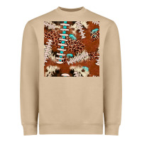 Mushroom football leopard gemstone seamless pattern Heavyweight Sweatshirt - JahusDesignShop