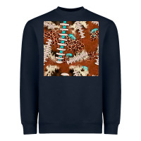 Navy football leopard gemstone seamless pattern Heavyweight Sweatshirt - JahusDesignShop