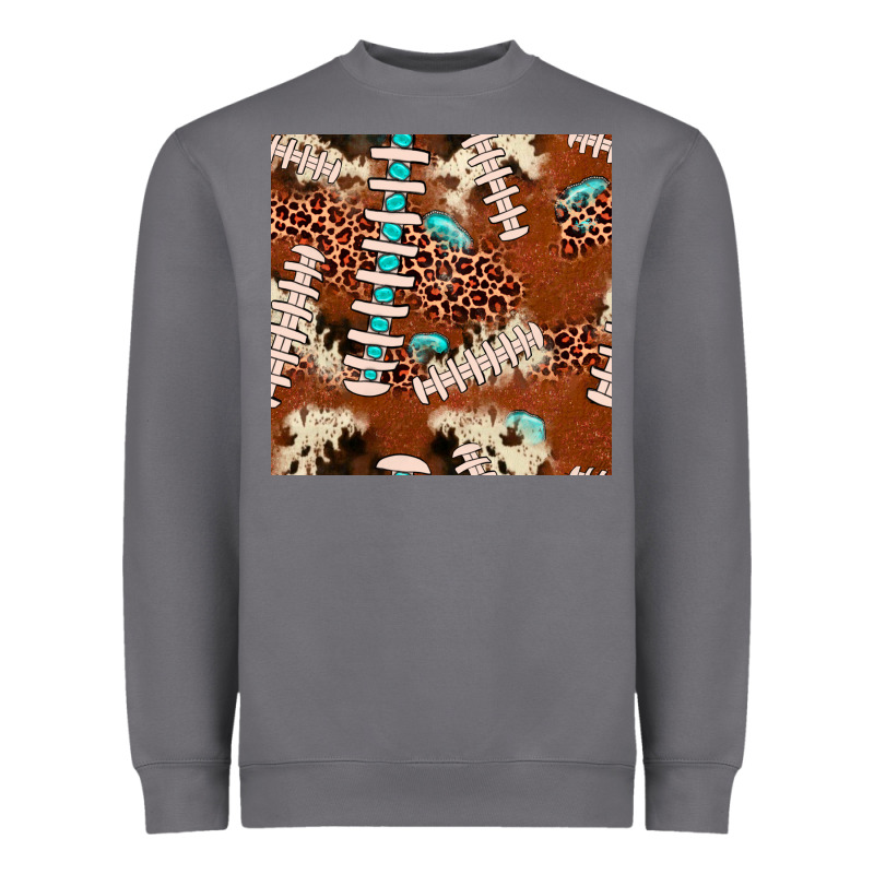Football Leopard Gemstone Seamless Pattern Heavyweight Sweatshirt by JahusDesignShop | Teevron