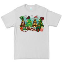 Dove Grey christmas trees with football Premium Tee - Zillion Design Studio