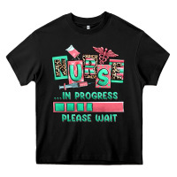 Black nurse in progress please wait Heavy Core Tee - RanaPortraitStore