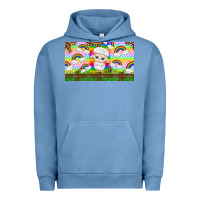 Pigment Pebble Blue cute sheep Urban Hoodie - TumblerDesignByShophia