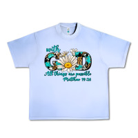 Grape Ice with god all things are possible daisy Urban Heavy Tee - AdoDesignShop