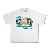 Lunar Rock with god all things are possible daisy Urban Heavy Tee - AdoDesignShop