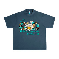 Midnight Navy with god all things are possible daisy Urban Heavy Tee - AdoDesignShop
