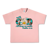 Salmon with god all things are possible daisy Urban Heavy Tee - AdoDesignShop