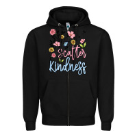 Black scatter kindness Zipper Hoodie - MaliasSmallBusiness