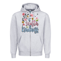 Heather Grey scatter kindness Zipper Hoodie - MaliasSmallBusiness