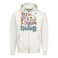Oatmeal Heather scatter kindness Zipper Hoodie - MaliasSmallBusiness