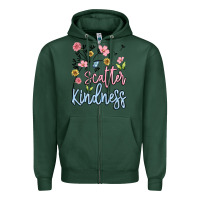 Sports Green scatter kindness Zipper Hoodie - MaliasSmallBusiness
