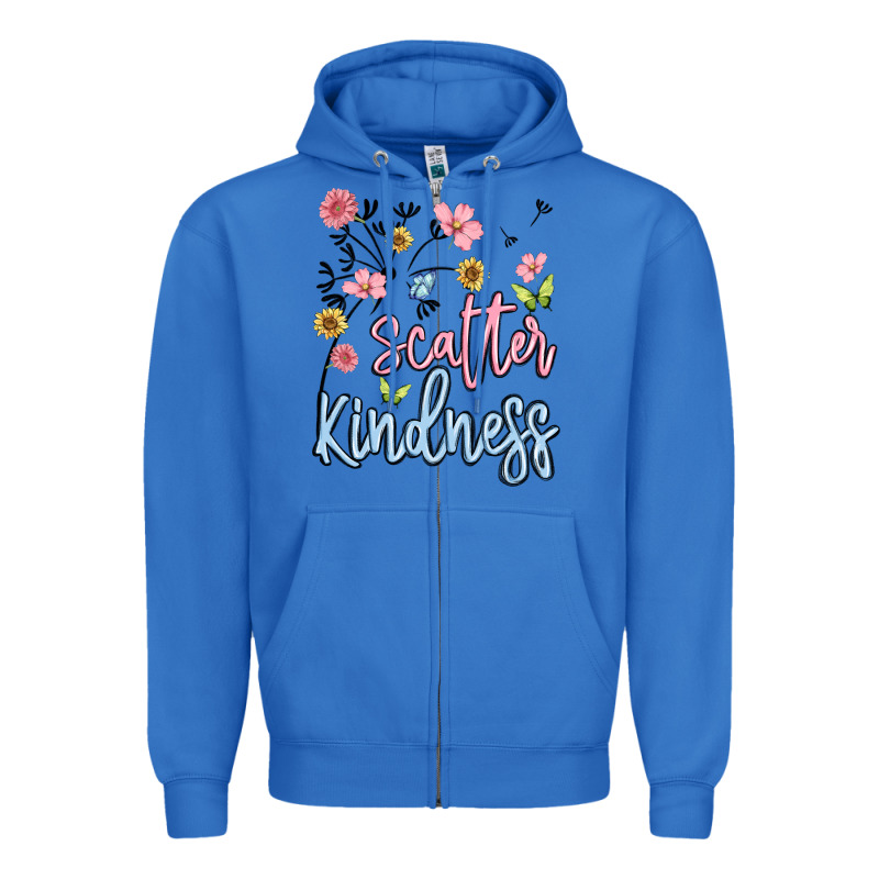 Scatter Kindness Zipper Hoodie by MaliasSmallBusiness | Teevron