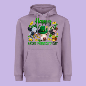Happy Saint Patrick's Day With Clover Heavyweight Hoodie Designed By Bundleandbundleshop