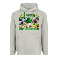 Moon Dust Happy Saint Patrick'S Day With Clover Heavyweight Hoodie - BundleAndBundleShop