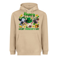 Mushroom Happy Saint Patrick'S Day With Clover Heavyweight Hoodie - BundleAndBundleShop