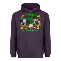 Plum Happy Saint Patrick'S Day With Clover Heavyweight Hoodie - BundleAndBundleShop