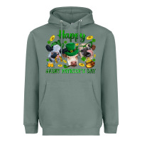 Sage Happy Saint Patrick'S Day With Clover Heavyweight Hoodie - BundleAndBundleShop