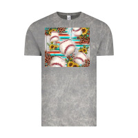Cloud Rock baseball leopard sunflower Vintage Tee - JahusDesignShop