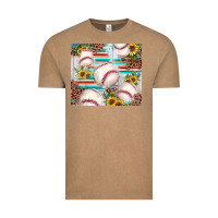 Vintage Coffee baseball leopard sunflower Vintage Tee - JahusDesignShop