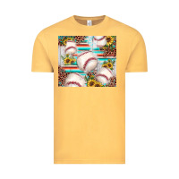 Vintage Mustard baseball leopard sunflower Vintage Tee - JahusDesignShop