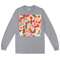 Heather Grey back to school seamless pattern 1 (3600x3600) Long Sleeve Tee - AdoDesignShop