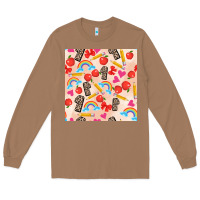 Toasted Coconut back to school seamless pattern 1 (3600x3600) Long Sleeve Tee - AdoDesignShop