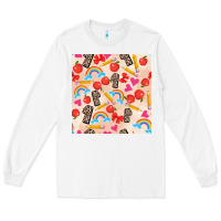 White back to school seamless pattern 1 (3600x3600) Long Sleeve Tee - AdoDesignShop