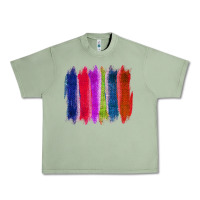 Oil Green Colored Jute Brush Strokes Urban Heavy Tee - Bettercallsaul