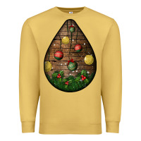 Antique Gold christmas  teardrop Premium Sweatshirt - BundleAndBundleShop