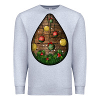 Heather Grey christmas  teardrop Premium Sweatshirt - BundleAndBundleShop