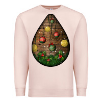 Pale Pink christmas  teardrop Premium Sweatshirt - BundleAndBundleShop