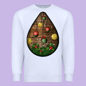 Christmas  Teardrop Premium Sweatshirt Designed By Bundleandbundleshop