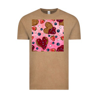 Vintage Coffee valentines day waffles seamless pattern Vintage Tee - BundleAndBundleShop
