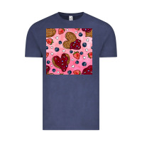 Vintage Denim valentines day waffles seamless pattern Vintage Tee - BundleAndBundleShop