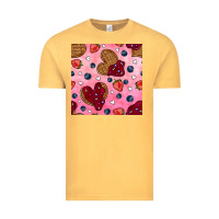 Vintage Mustard valentines day waffles seamless pattern Vintage Tee - BundleAndBundleShop