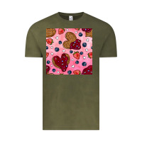 Vintage Olive valentines day waffles seamless pattern Vintage Tee - BundleAndBundleShop