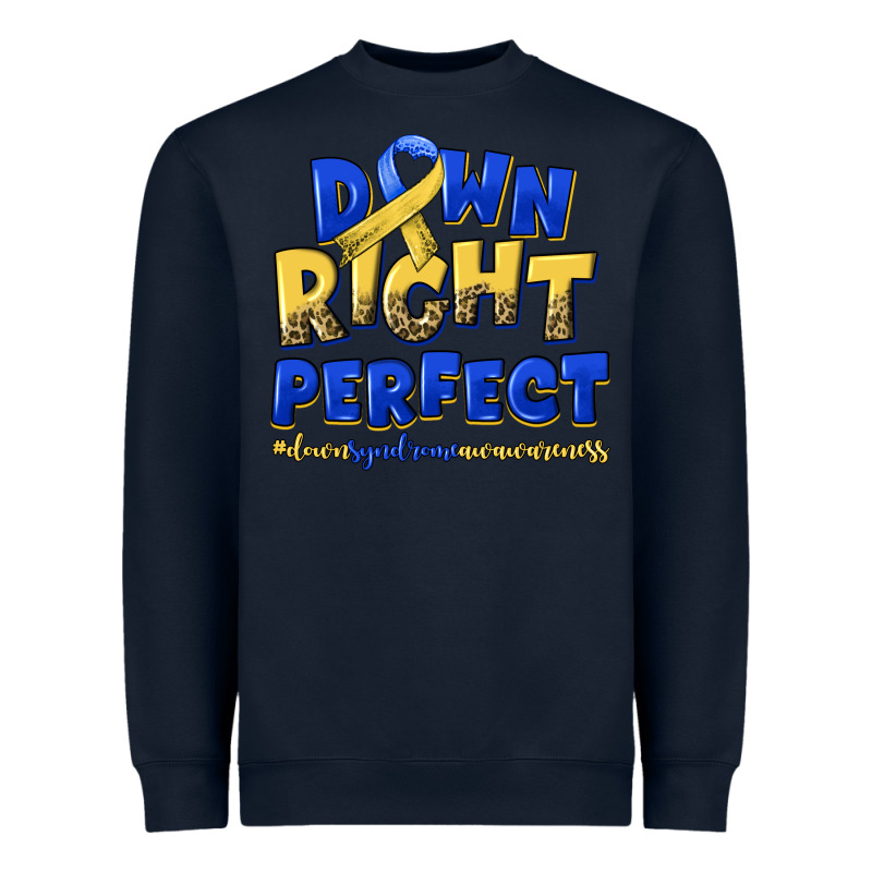 Down Right Perfect Down Syndrome Heavyweight Sweatshirt by Artiststas | Teevron