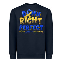 Navy down right perfect down syndrome Heavyweight Sweatshirt - Artiststas