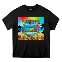 Black sunrise sunburn sunset repeat Heavy Core Tee - Artiststas