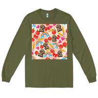 Back To School Seamless Pattern 2 (3600x3600) Long Sleeve Tee | Teevron