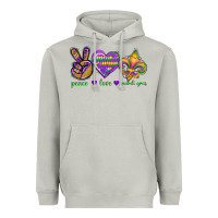 Moon Dust Peace Love Mardi Gras Heavyweight Hoodie - BundleAndBundleShop