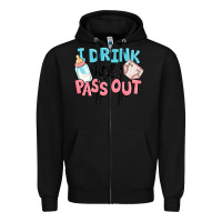 Black i drink until i pass out baby Zipper Hoodie - MaliasSmallBusiness