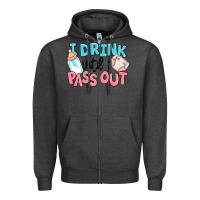 Charcoal Heather i drink until i pass out baby Zipper Hoodie - MaliasSmallBusiness