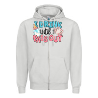 Dove Grey i drink until i pass out baby Zipper Hoodie - MaliasSmallBusiness