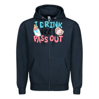 Navy i drink until i pass out baby Zipper Hoodie - MaliasSmallBusiness
