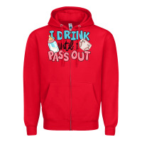 Red i drink until i pass out baby Zipper Hoodie - MaliasSmallBusiness