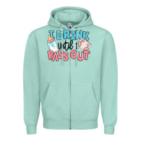 Seafoam i drink until i pass out baby Zipper Hoodie - MaliasSmallBusiness
