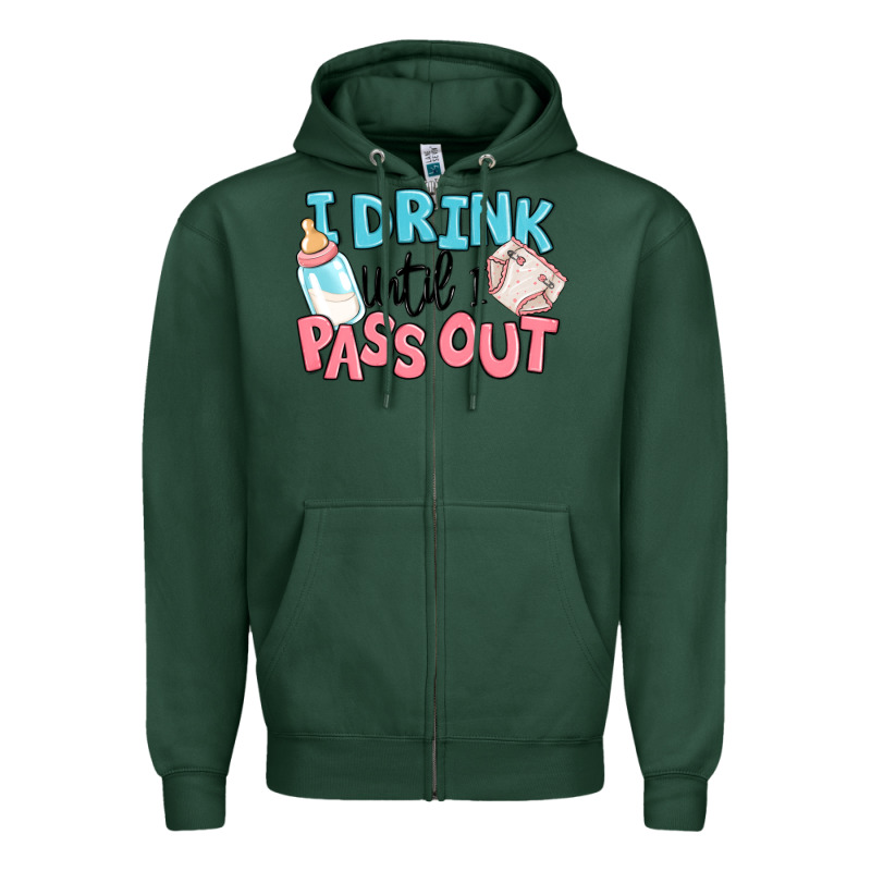 I Drink Until I Pass Out Baby Zipper Hoodie by MaliasSmallBusiness | Teevron