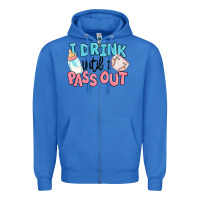 True Royal i drink until i pass out baby Zipper Hoodie - MaliasSmallBusiness