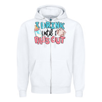 White i drink until i pass out baby Zipper Hoodie - MaliasSmallBusiness